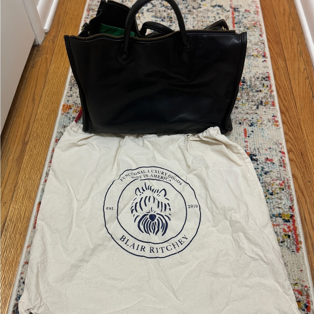 Blair Ritchey Black Leather Tote